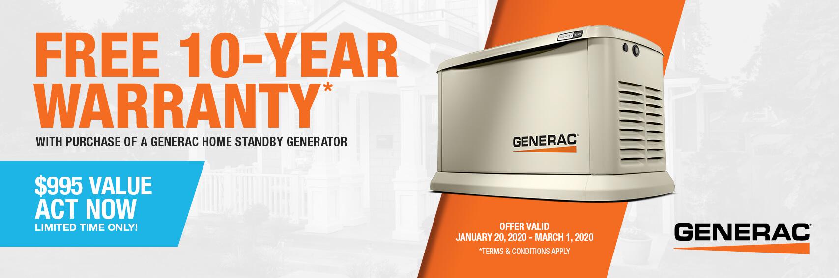 Homestandby Generator Deal | Warranty Offer | Generac Dealer | Willow Springs, MO